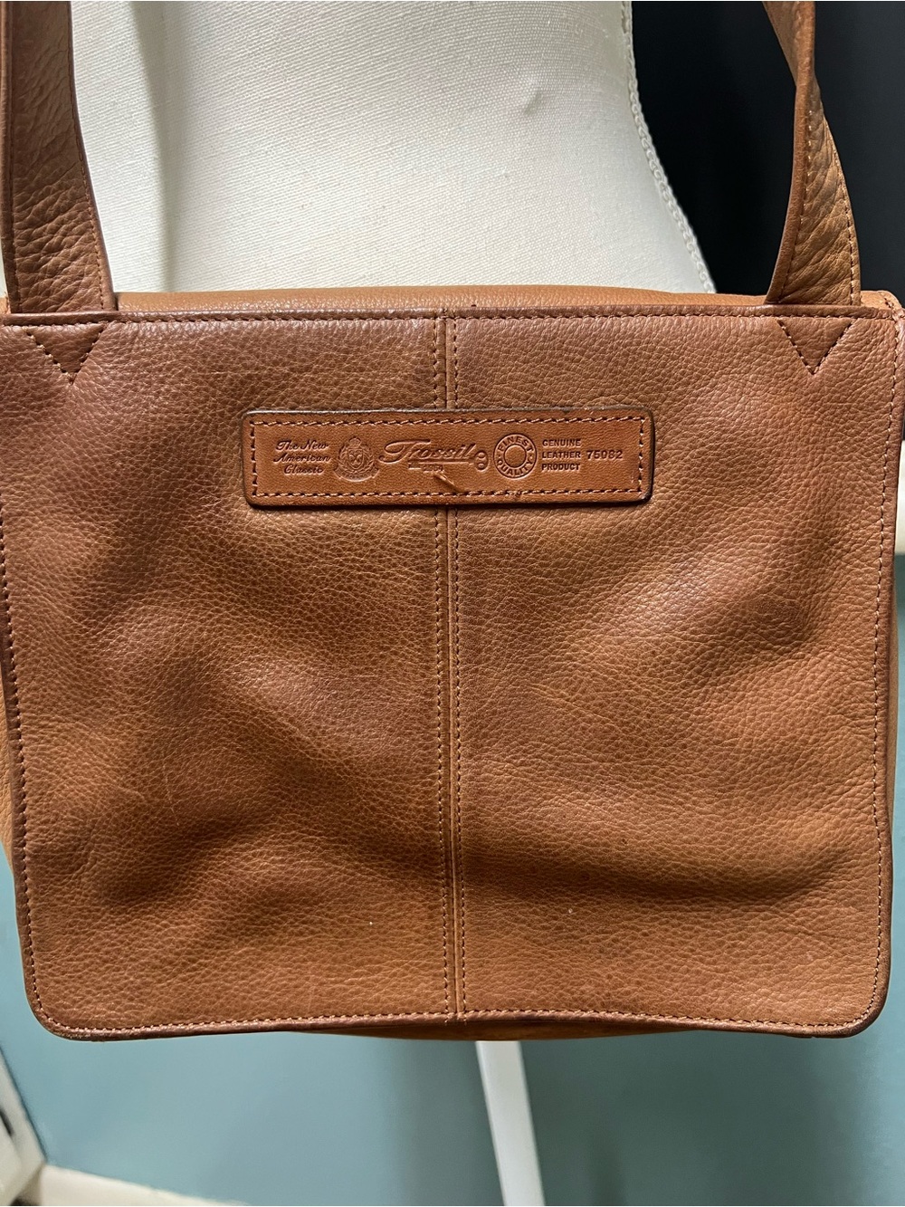 Fossil Brown Leather Shoulder crossbody bag - Picture 5 of 9